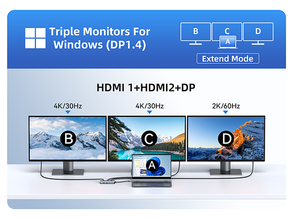 4k docking station dual monitor