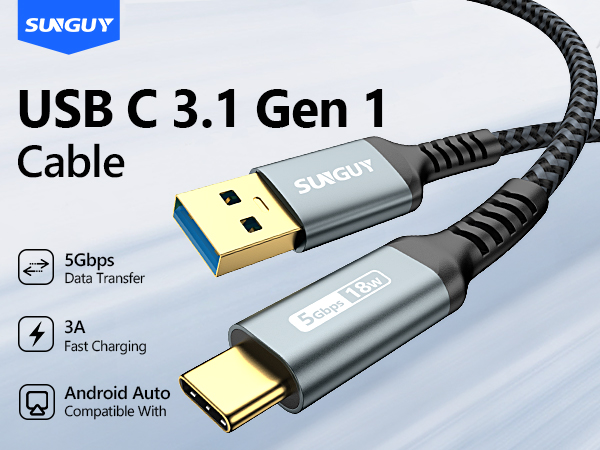 USB A to USB C Cable