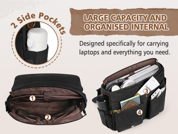 messenger bag for men canvas 15.6 17 17.3 inch laptop bag briefcases