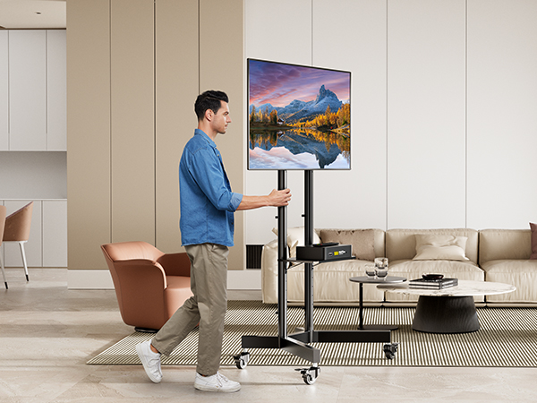 tv stand on wheels