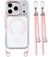 Losin Compatible with iPhone 17 Pro Max Clear Detachable Phone Case with Lanyard [Compatible with...