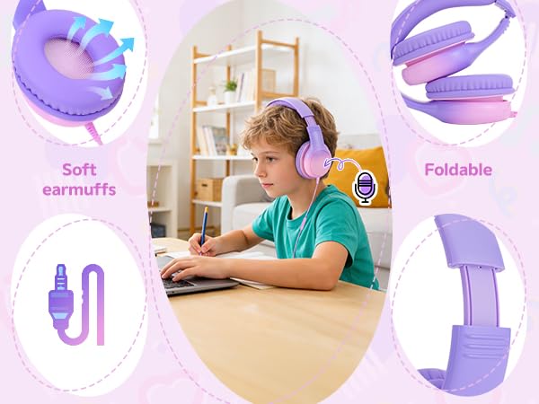 Portable kids headphones