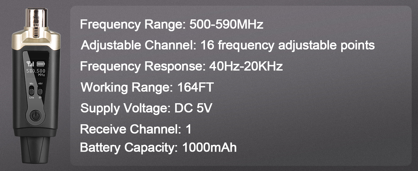  Wireless Microphone Transmitter Receiver