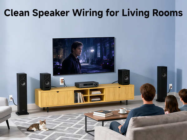 Speaker wall plate with gold-plated connectors for clear audio