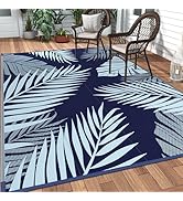 GENIMO Outdoor Rug 5' x 8' Waterproof for Patios Clearance, Reversible Outdoor Plastic Straw Camp...
