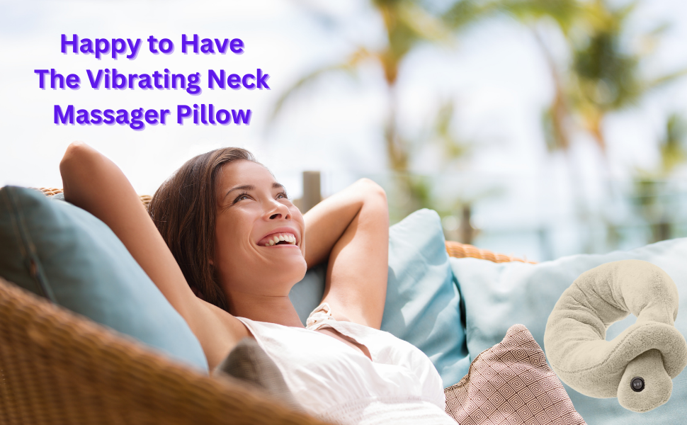 battery operated neck massager vibrating neck pillow