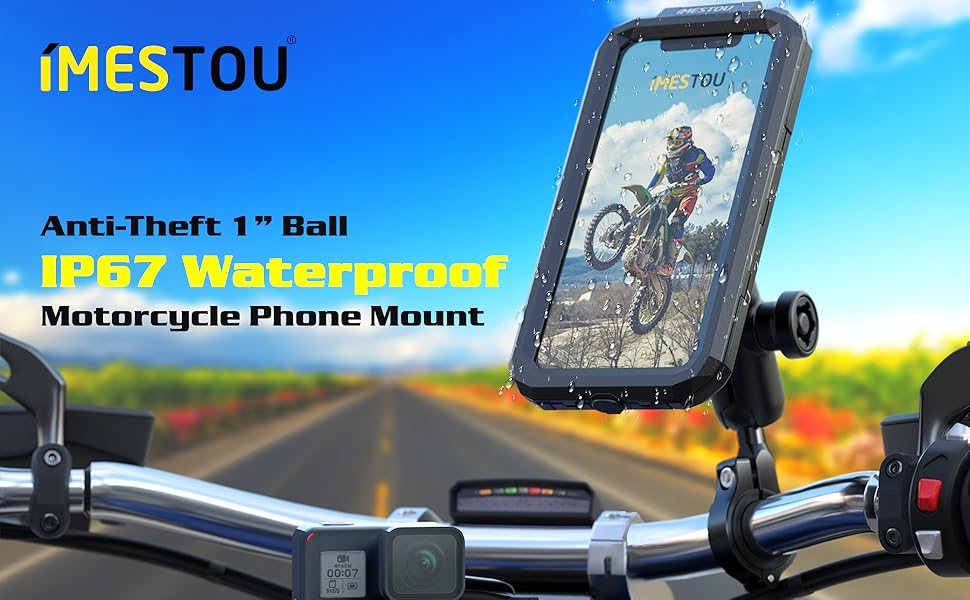 Waterproof motorcycle phone mount