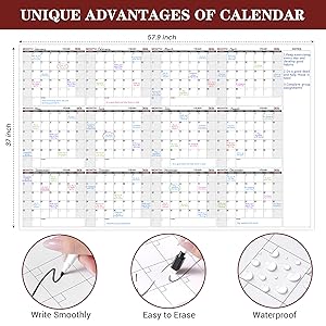 12-month dra erase calendar
