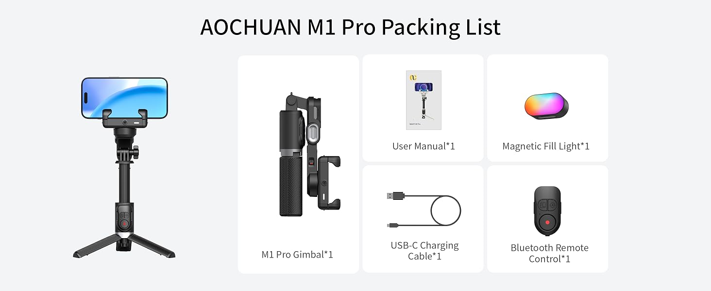 gimbal stabilizer for iphone gimbal tripod for cell phone selfie stick tripod