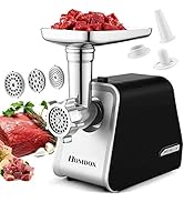 Homdox 2000W Electric Meat Grinder, Sausage Stuffer with 3 Grinding Plates and Sausage Stuffing T...