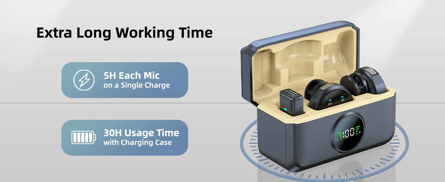 usb c microphone with charging case