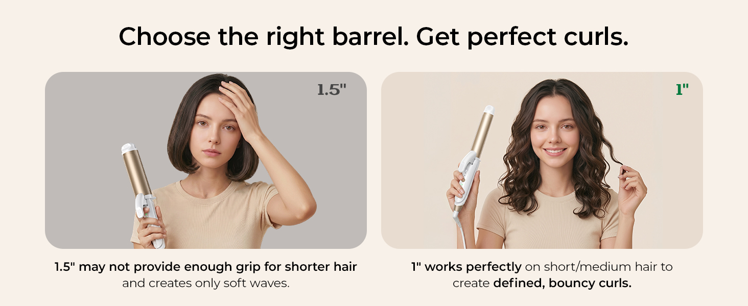 Choose the right barrel. Get perfect curls