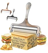 TOPULORS Wire Cheese Slicer Stainless Steel Handheld Cheese Cutter for Mozzarella, Cheddar, Gruye...