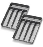 Loyareal Silverware Organizer 2 Pieces Utenisl Organizer Holder Kitchen Drawer Organizer Plastic ...