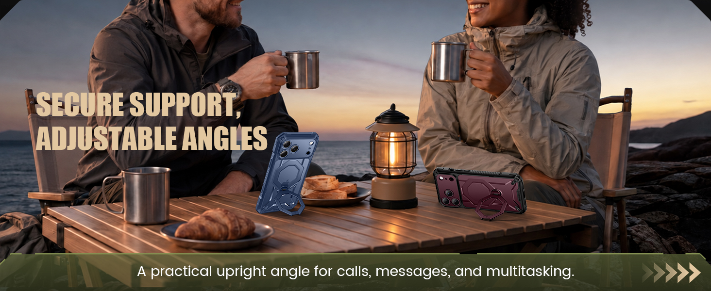 The stand supports multi-angle adjustment, so you can adjust it to any angle