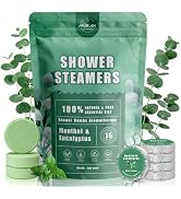Shower Steamers Aromatherapy 15-Pack Shower Bombs Gifts for Wife, Organic Menthol &amp; Eucalyptus fo...