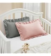 KKJIAF Cotton Toddler Pillowcase 13"x18" Set of 2, Soft &amp; Breathable Toddler Pillow Cover, Envelo...