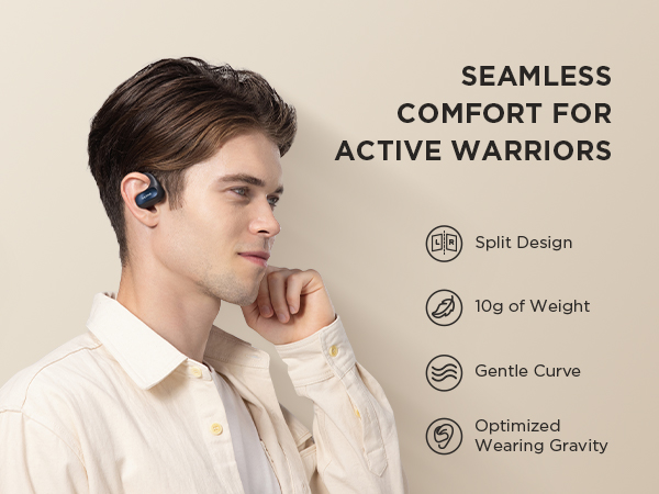 headphone wireless 1More S30 Fit SE bluetooth earbud microphone over android earphones open mic