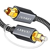 iVANKY Optical Audio Cable, 10ft Toslink Fiber Optic Cable, S/PDIF Digital Audio Optical Cable fo...