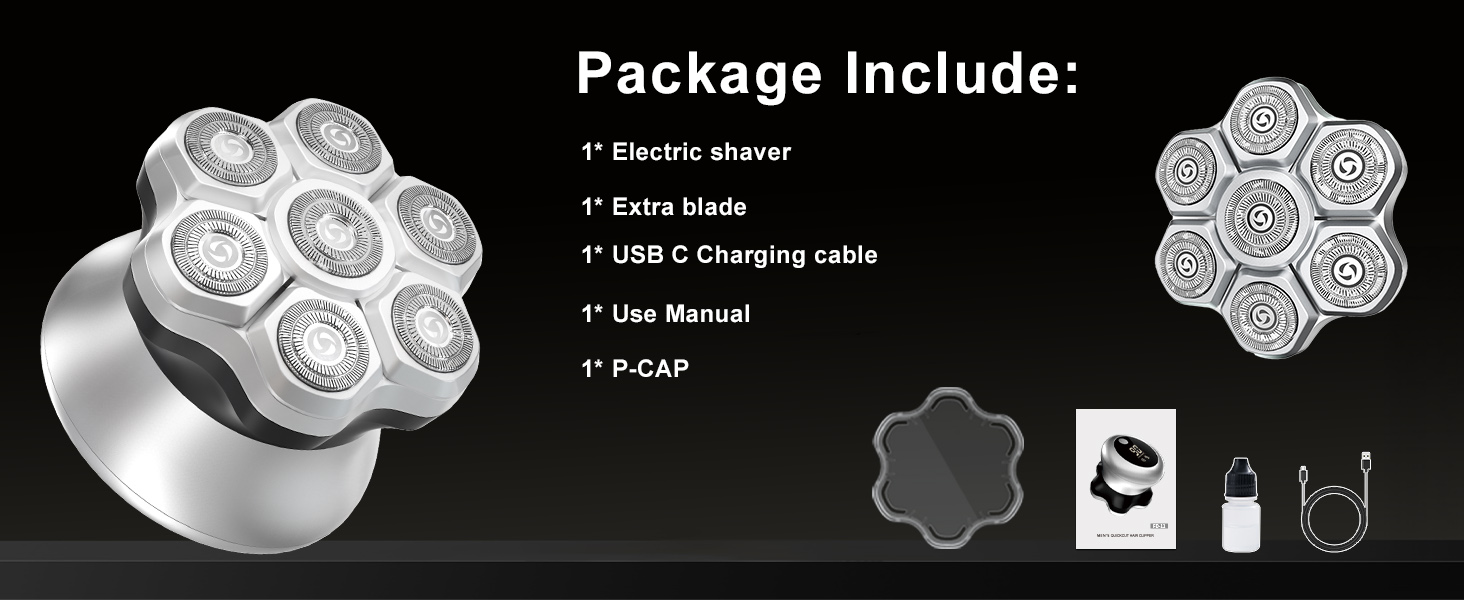 head shaver for bald men,electric head shaver,electric razor for bald men,travel shaver bald men