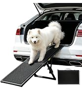 Dog Ramp for Car - 49.5"x16" Adjustable Height Dog Ramps with Anti-Slip Surface for Couch &amp; High ...