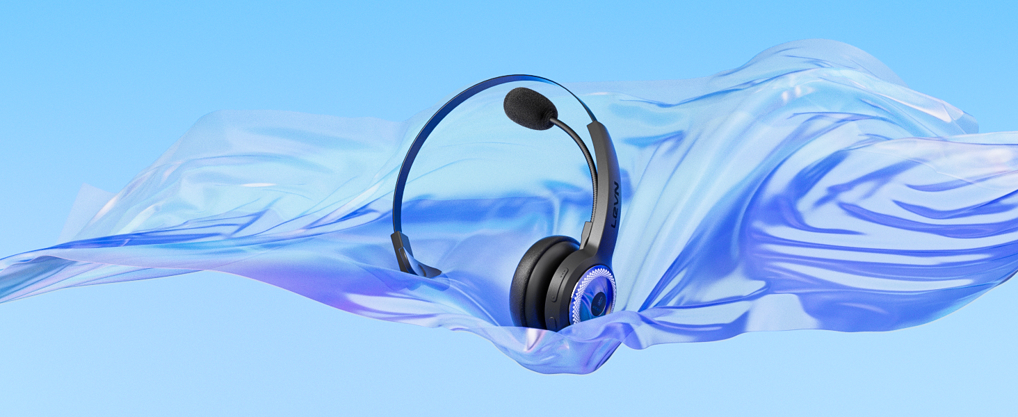 Enjoy the silky lightweight comfort of a wireless headset for work from home, call center