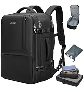 MOLNIA 50L Expandable Travel Backpack for Men Women, Carry On Backpack Flight Approved, Suitcase ...