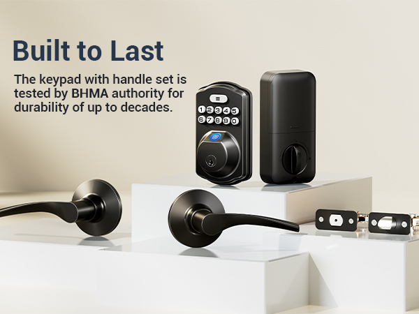 keyless entry door lock with hanlde