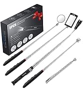 Preciva 5PCS Magnetic Telescoping Pick-up Tool Kit with 15lb &amp;1lb Pick Up Rod, Round &amp; Square 360...