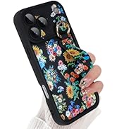 Jefonha Compatible with iPhone 17 Pro Max Case with Finger Hand Strap for Girls Women, Cute Flowe...