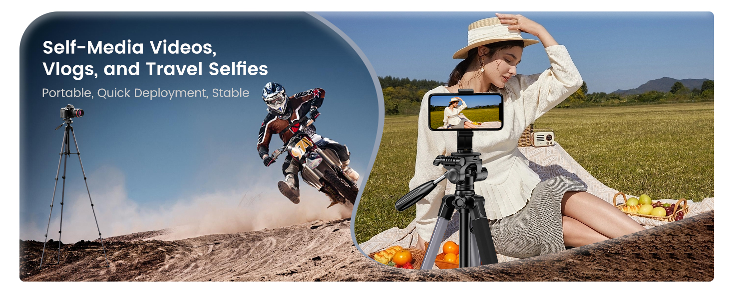 tripod for media videos, vlogs, selfies