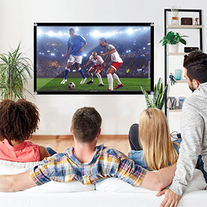 60 Inch Projector Screen, OKEDUO 4K 16:9 HD Portable Projection Movie Screen