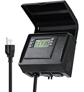 SURAIELEC Digital Pool Timer for Above Ground Pools, NEMA 5-15R Plug-in Timer with Dual Outlets, ...