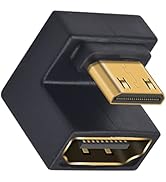 Duttek 8K U Shaped Mini hdmi to hdmi Adapter, UHD Up Angle Mini HDMI Male to HDMI Female Adapter,...