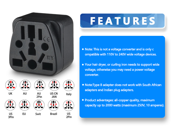 European to US PlugAdapter