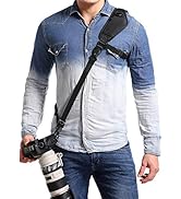 waka Camera Neck Strap with Quick Release, Safety Tether and Underarm Strap, Adjustable Camera Sh...
