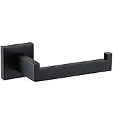 TQKAG Matte Black Toilet Paper Holder SUS304 Stainless Steel, Modern Square Tissue Roll Holders W...