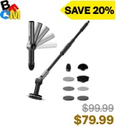 HOTO Flexi Cordless Electric Spin Scrubber, Adjustable Angle, Extendable Handle, Smart Display, ...