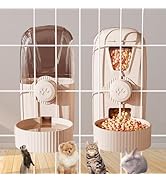 Cdycam Hanging Cage Automatic Pet Food Water Dispenser 34oz, Large Capacity Feeder Gravity Refill...