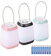 Hilngav 3 Pack LED Camping Light, 3 Light Modes Battery Powered Night Light for Indoor and Outdoo...