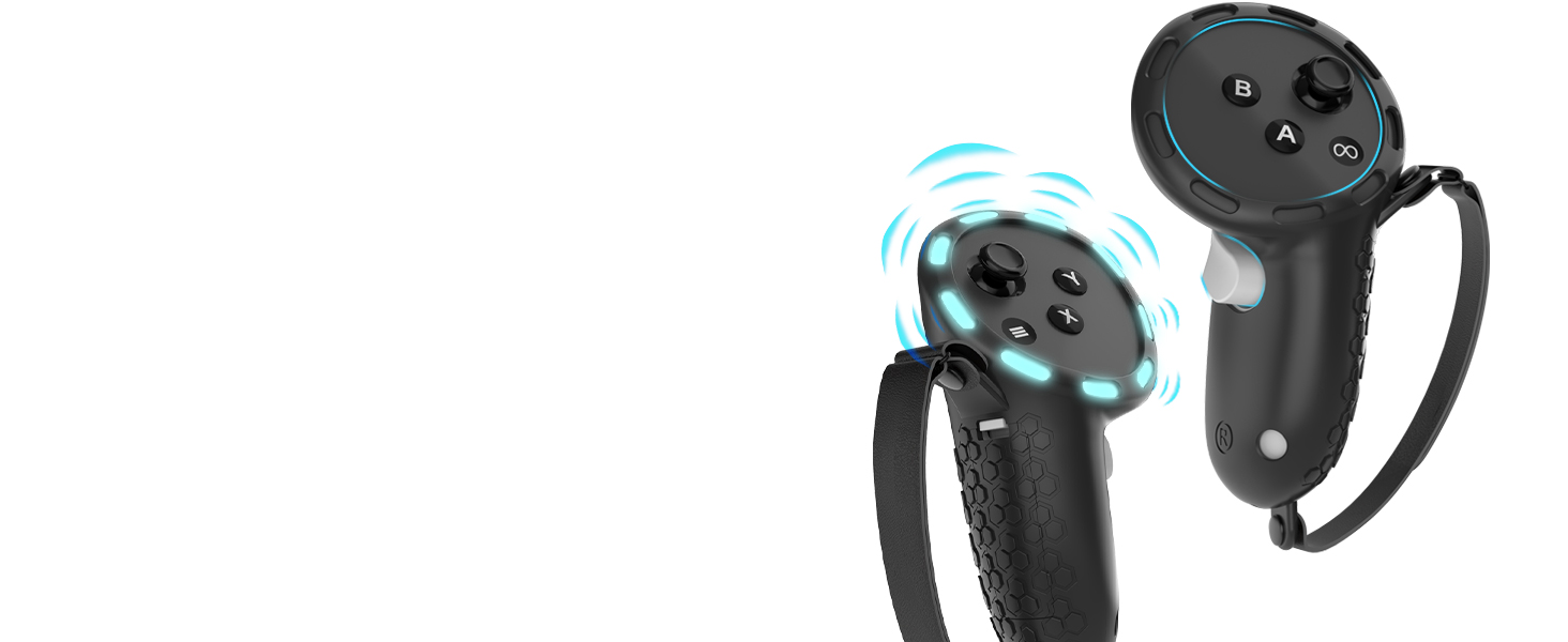 Meta Quest 3 Controllers Straps Knuckle Hand Strap Adjustable Oculus VR Accessories Joystick Black