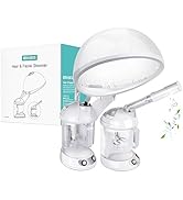 EZBASICS Hair Steamer 2 in 1 Ion Facial Steamer with Extendable Arm Table Top Hair Humidifier Hot...