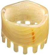 Natural Horn Comb Scalp Portable Massage Hair Smoothing Comb Gua Sha Tool for Girls Ladies Men