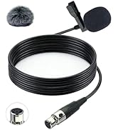 SEYUGOPTI Ta4f Plug Lavalier Lapel Microphone for Shure Wireless Transmitter, 1.5M Wired Unidirec...