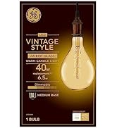 GE Vintage Style LED Light Bulb, 40 Watt, Amber Finish, PS52 Large Pear Shaped Bulb (1 Pack)