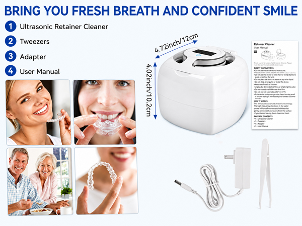 Dental Cleaner Braces Cleaning Kit For Teens Denture Baths Clear Retainer Teeth Toothbrush Heads