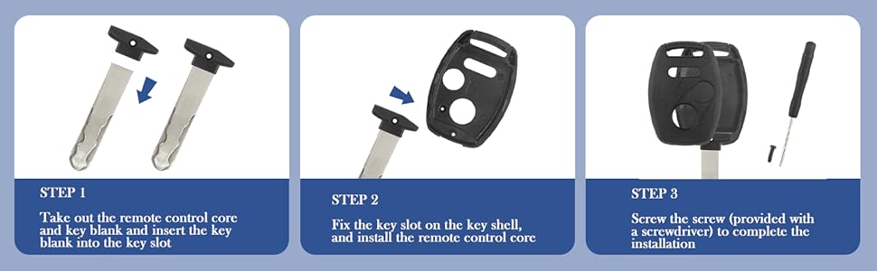 2+1 Buttons Car Key Fob Shell Case