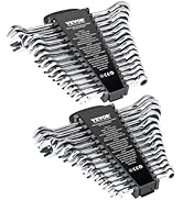 VEVOR Combination Wrench Set, 30-Piece Ratcheting Wrench Set with Organizer Rack, Cr-V Steel Wren...