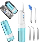 KOOVON Water Dental Flosser for Teeth Cleaning and Flossing with Travel Size Case – Rechargeable ...