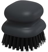 Ergonomic Handle Dish Brush, Kitchen Scrub Brushes for Cleaning Pots, Pans and Vegetables (Black)